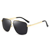 New polarized sunglasses Personalized double beam riding large -frame glasses trendy wild sunglasses 5098