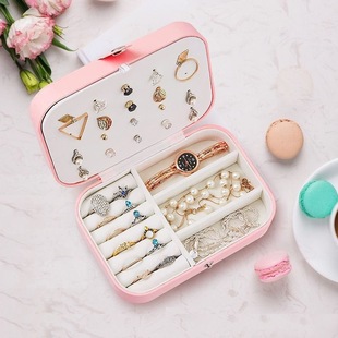 Jewelry Box Storage Box Travel Portable High-end Exquisite Simple Earrings Earrings Ring Necklace Bracelet Large Capacity J