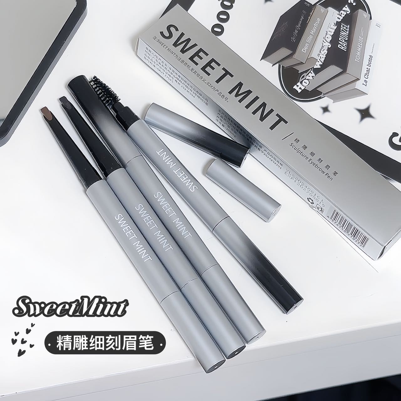 Double-sided eyebrow pencil