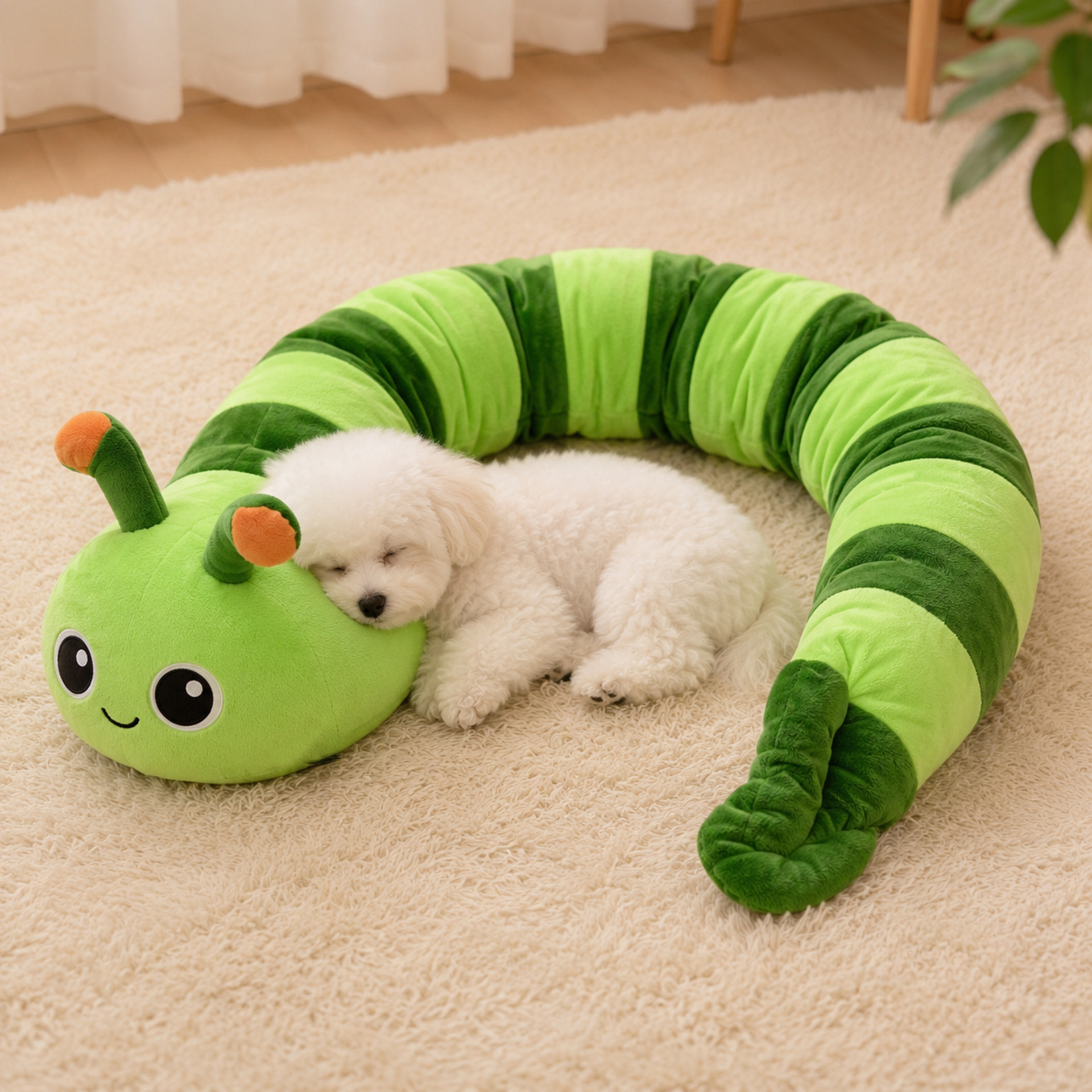 Dog Bed Pillow, Chew-Resistant Toy, Suitable for Bichon, Teddy, Small Dogs, Calming Mood Sleeping Pillow, Suitable for Dog Bed