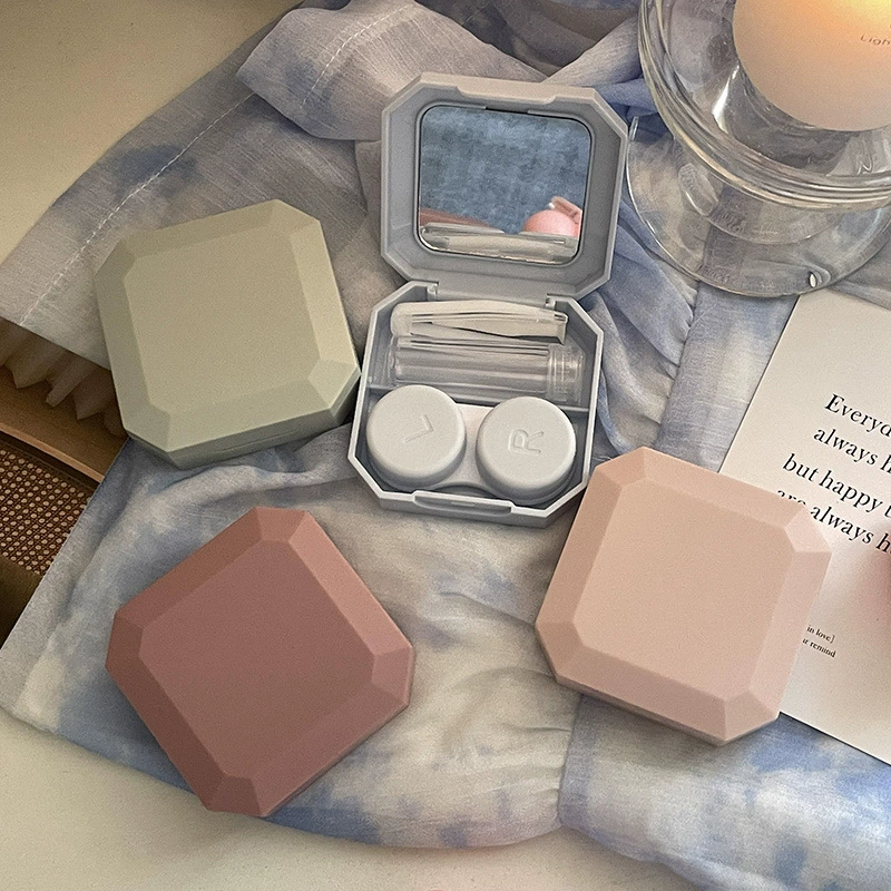 Чехол для контактных линз, коробка для контактных линз, коробка для ухода, портативный ящик для хранения, простой, высококачественный, легкий ящик-компаньон, двойная коробка