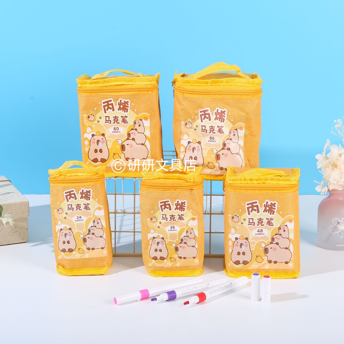 Lápiz de acrílico líquido directo 96 color opaco color pincel de color plegable especial para estudiantes de arte acuarela transfronteriza