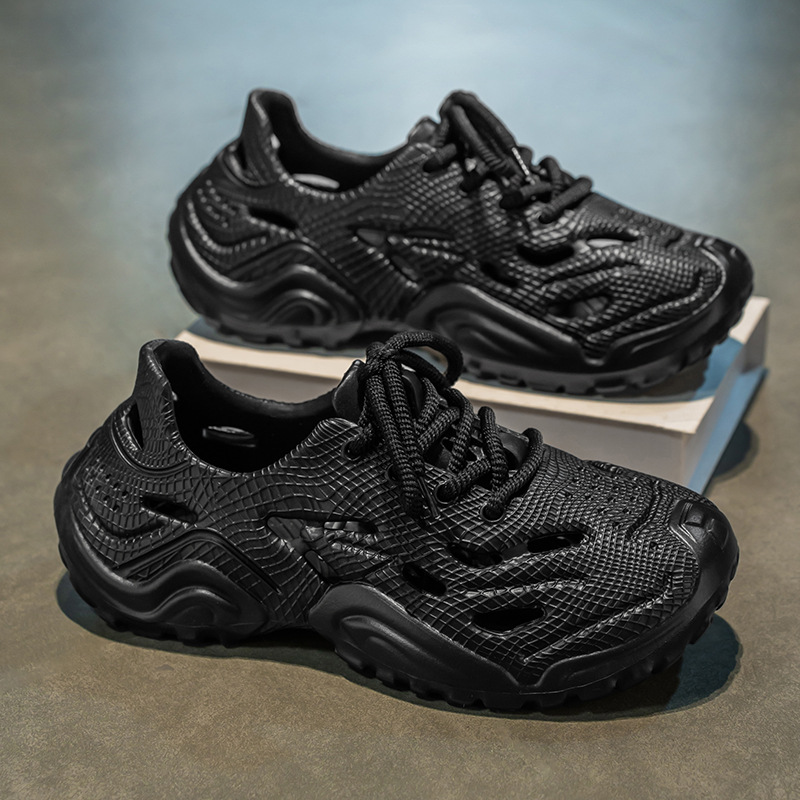 跨境椰子洞洞鞋男款防滑镂空软底运动凉鞋男士涉水沙滩鞋一件代发