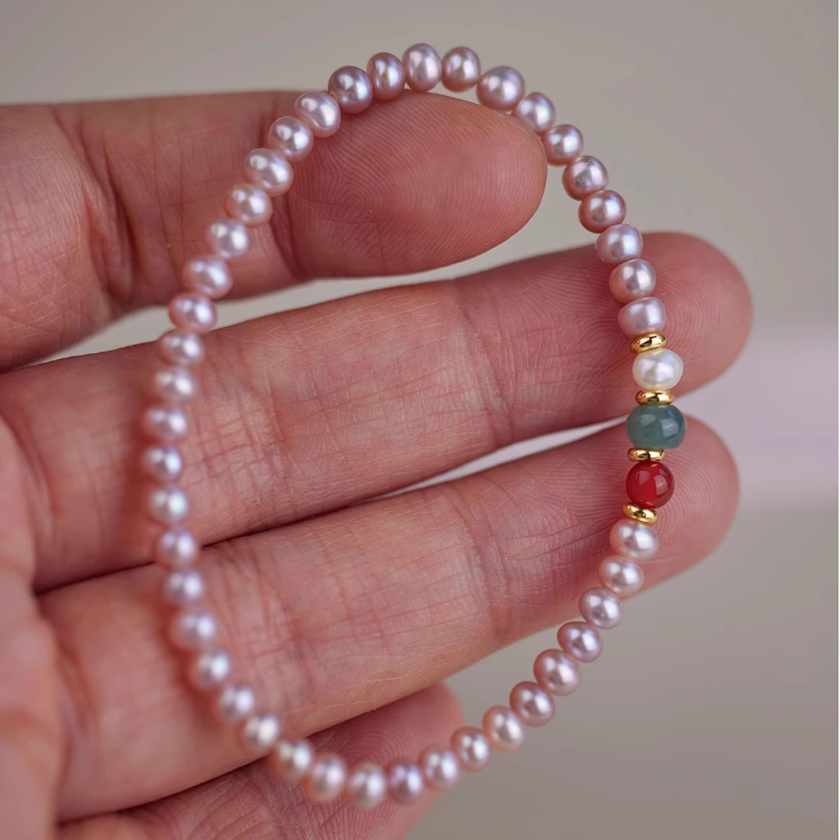 Alloy Natural Stone Freshwater Pearl Bracelets Retro Simple Style display picture 23