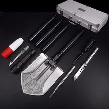 加厚工兵铲子户外折叠铁锹大号兵工铲子多功能车载工具露营钓鱼铲