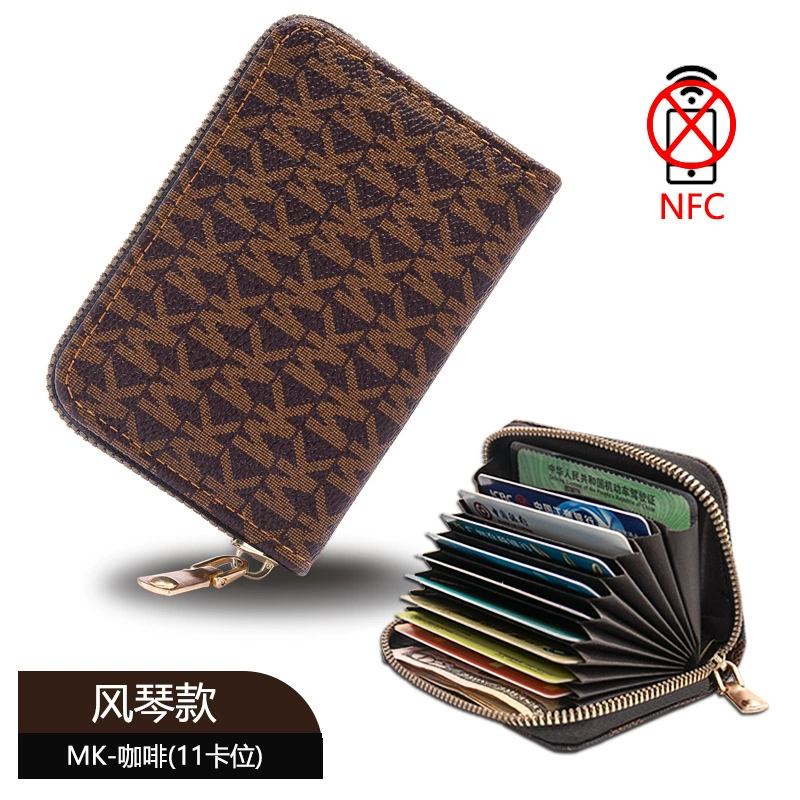 Clsso Organ Card Holder Wallet with Zipper - Korean Style Men's Card Organizer Set