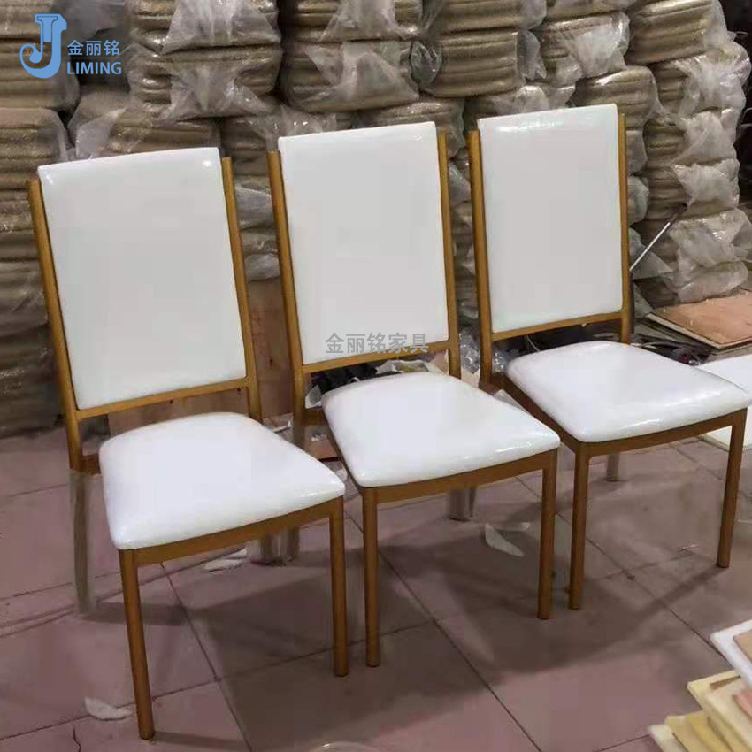 Fábrica al por mayor de boda Silla de banquete negociación blanca Silla de bambú cuero suave silla trasera restaurante Silla de comedor