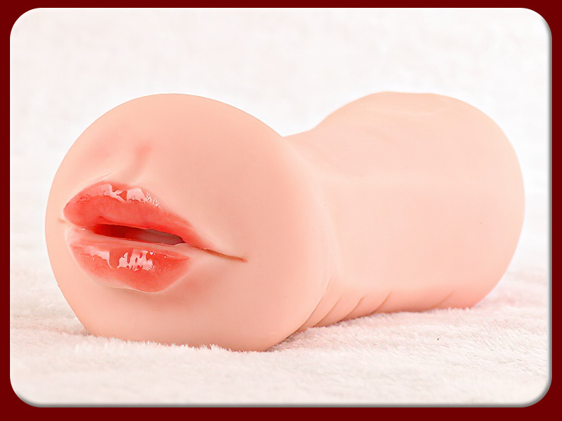 Jiuai Half-Body Masturbator Mold with Vaginal and Anal Entries, Soft Silicone, Skin Tone — detail image 9