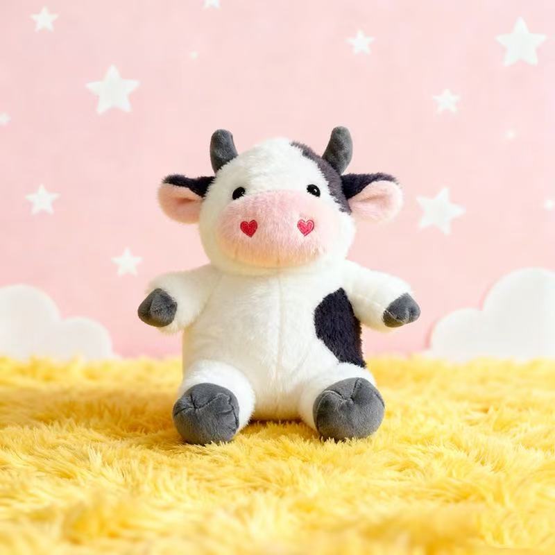 Transfronterizos de vestir grandes flores juguetes de peluche muñecas de vaca zodiacal muñecas de tela regalo muñecas de vaca de flores muñecas