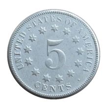 仿古工艺品美国5美分Shield 1866-1883铜镀镍材质外贸热销纪念币