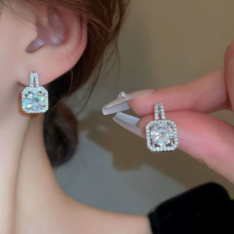 Серебряная игла, цирконы, модные универсальные серьги из жемчуга, стиль высокого качества, стиль «легкая роскошь», оптовая закупка