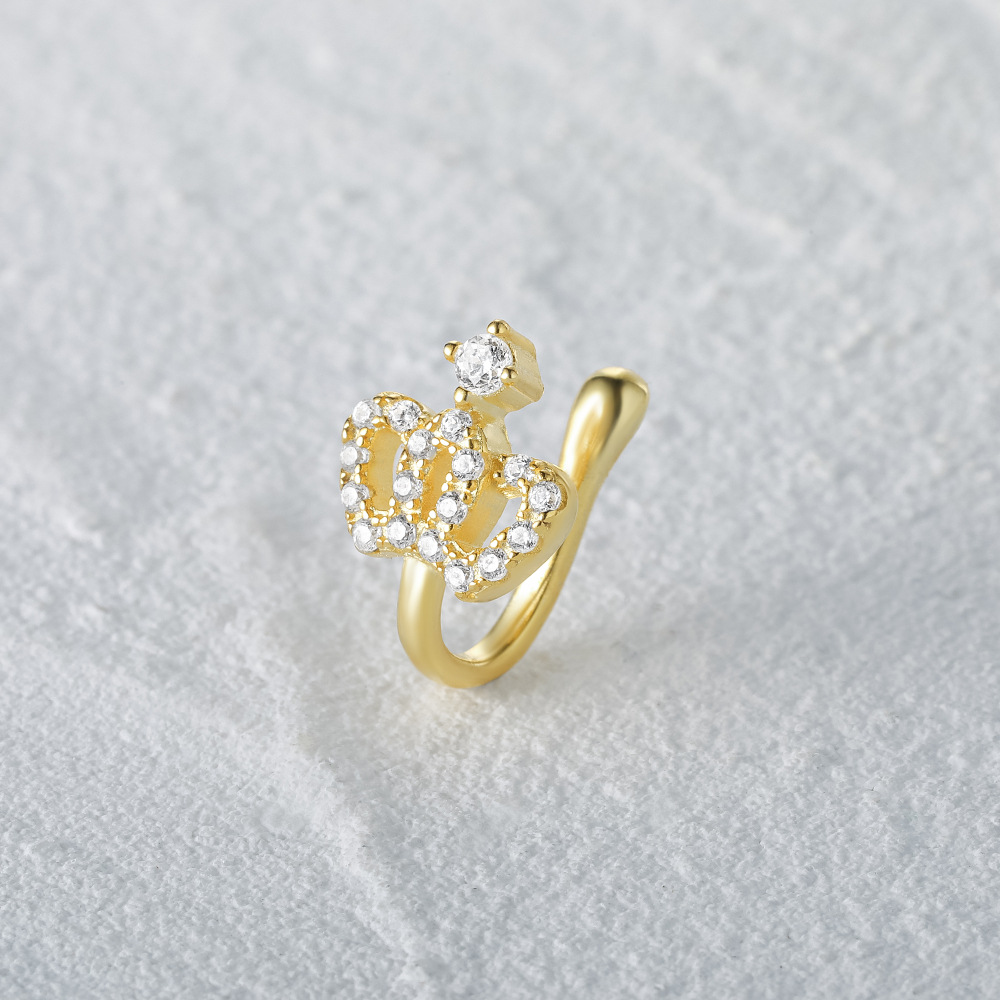 2g Weight Nose Ring Classification 1 Piece Quantity Daily, Street Occasion 925 Sterling Silver Material Star, Moon Pattern Women's Gender Plating Design Simple Style Style 1 Piece Nose Rings & Studs Simple Style Star Moon 925 Sterling Silver Plating 47