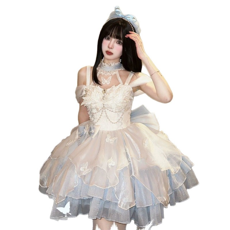 白鳥の湖ドレス、純粋な欲望のプリンセスドレス、ふわふわスカート、ロリータスカート、美しい|undefined