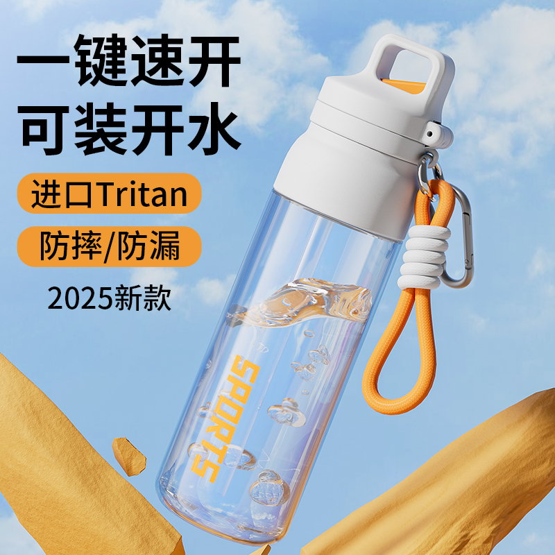 进口Tritan材质耐高温塑料杯运动水杯学生水杯上学专用吸管杯批发|undefined