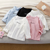 Demi-season long-sleeve, children's top for boys, Korean style, children's clothing, wholesale, high collar