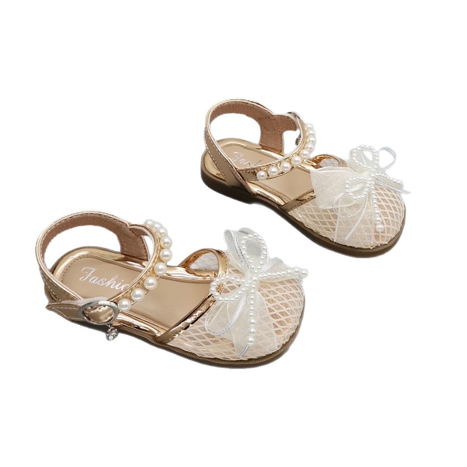 28-33 Baotou de verano pegado frío retro mujer tesoro a través de la red zapatos casuales zapatos de princesa tendón de toro antideslizante