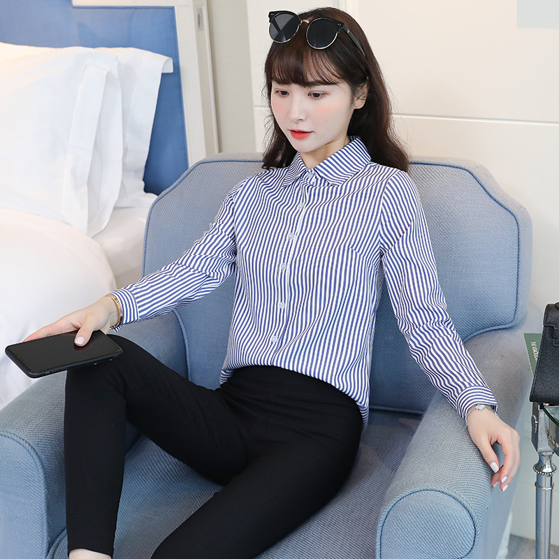 2025 Spring and Autumn New Professional Red Shirt Women's Long-sleeved Korean-style Slim Shirt Slim-fit Base White Shirt