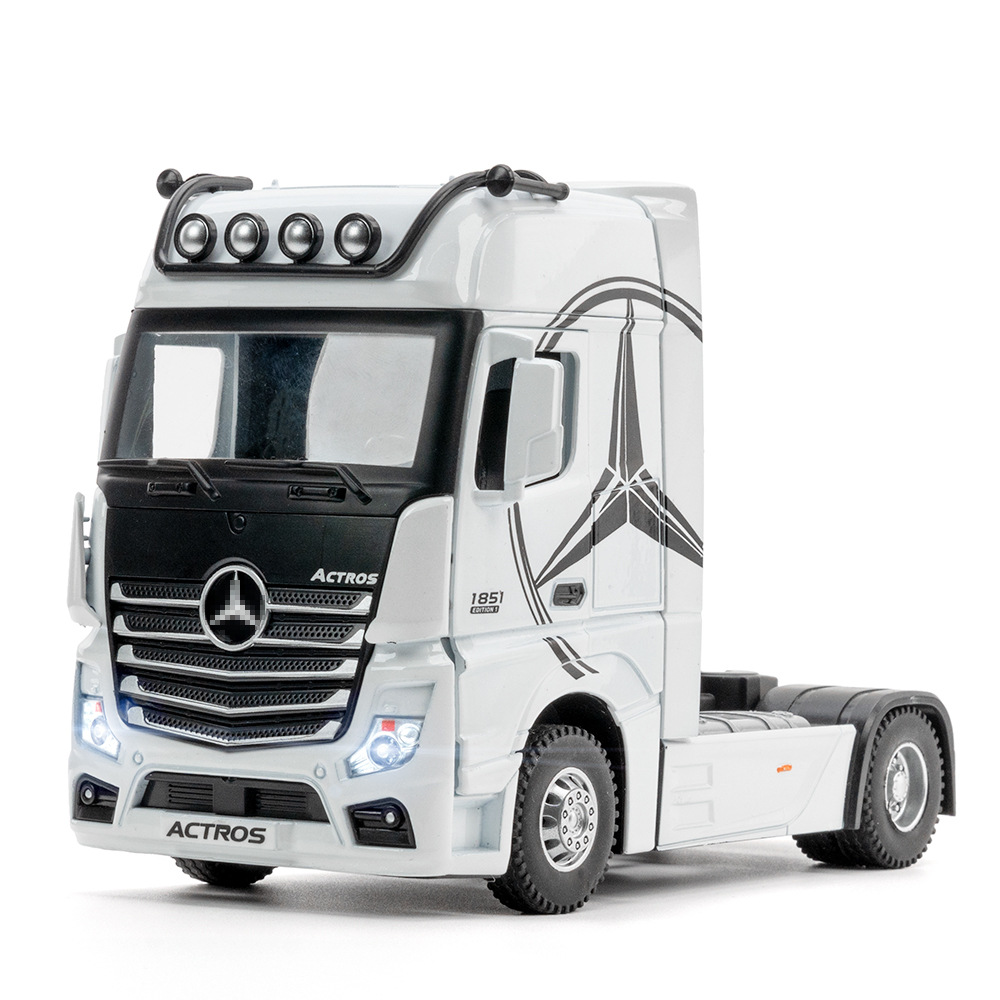 1: 36 Simulación Mercedes-Benz remolque camión de aleación modelo de automóvil de ingeniería modelo de automóvil juguetes para niños