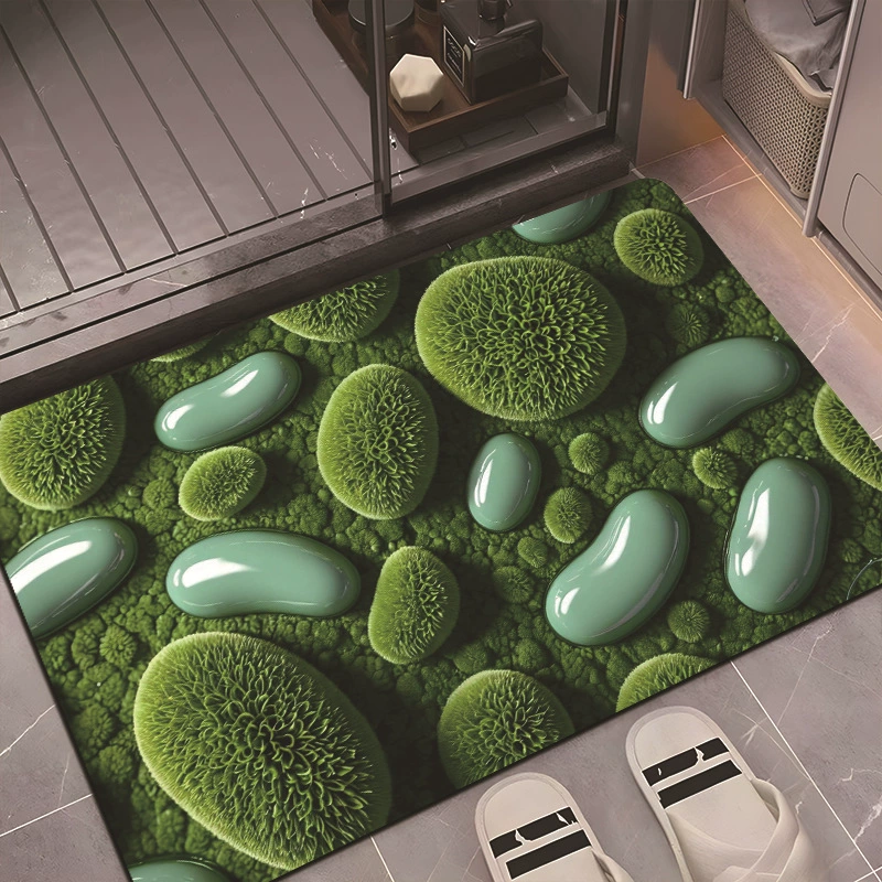 Красочные визуальные трехмерные коврики из диатомовой грязи для входных дверей, прихожих, грязеотталкивающие и легкие в уходе коврики, коврики для ванной комнаты оптом