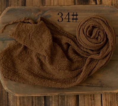 Toalla de gasa recién nacido niños fotografía elástico envoltura de tela bebé fotografía tela plisada seersucker envoltura de tela