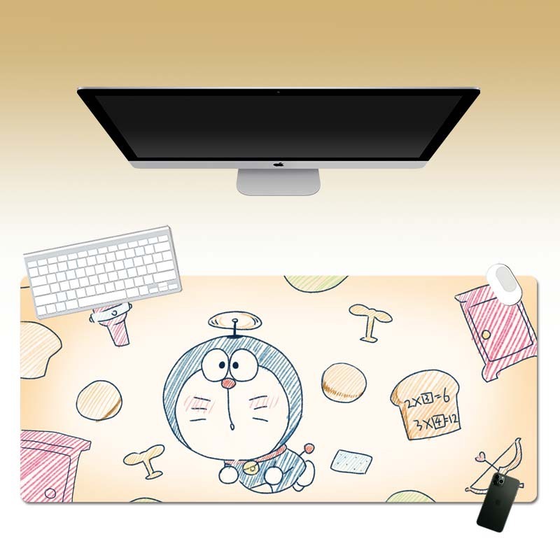 マウスパッドの巨大なドラえもんのキーボードパッドを大きくして、ロックを厚くします。|undefined