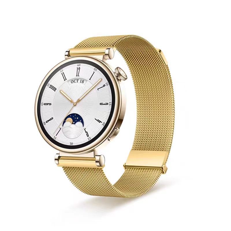 Aplicable a la nueva correa GT3 Milán de Huawei gt418m20m2022mm anillo colgante de acero inoxidable malla magnética magnética doble