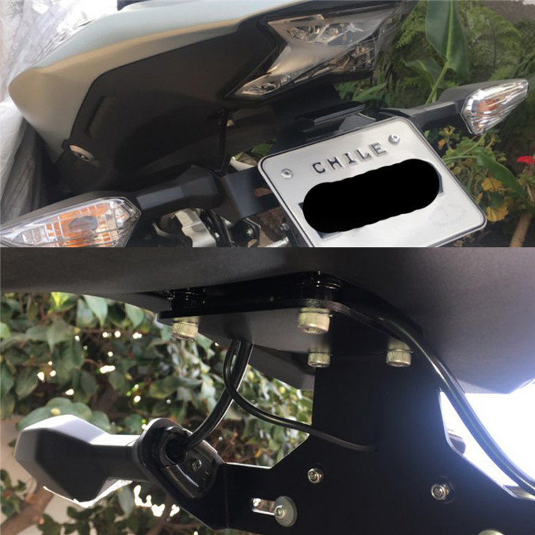 가와사키 Z900 2017-2020 수정 후면 브래킷 번호판 프레임 Z900 짧은 꼬리 번호판 프레임에 적합