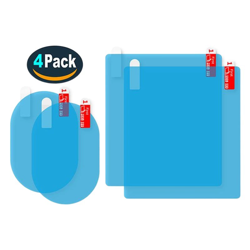 Производитель поставляет трансграничные оптовые поставки автомобильных зеркал заднего вида с дождезащитной пленкой, универсальный овальный квадратный комплект из четырех предметов в упаковке.