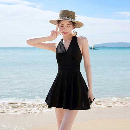 Swimsuit for women summer  new one-piece sexy pure lust wind covering belly and slimming swimsuit plus size vacation swimsuit for women