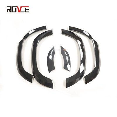 Suitable for 20-23 Land Rover guard 90 110 wide body wheel eyebrow bright black wheel eyebrow hemp surface wheel eyebrow (Wheel eyebrow) - guard-wide-wheel-eyebrow-bright-black-110