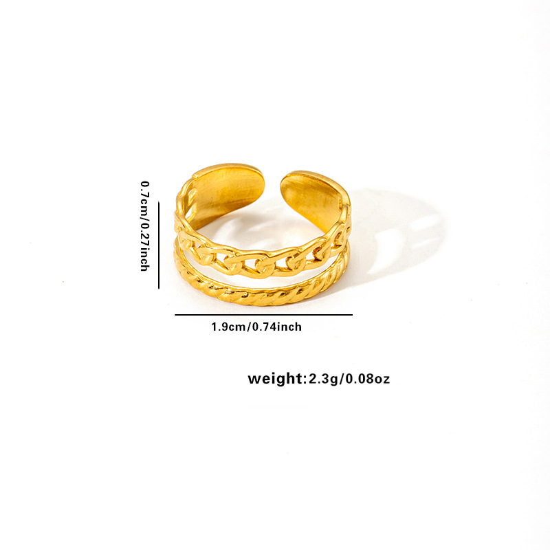 Women's Gender Wholesale Jewelry Elegant Human Face Heart Shape Flower Titanium Steel Open Rings