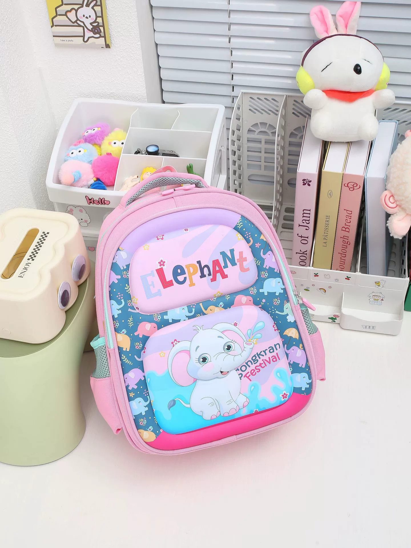 Cartoon cute space breathable backpack for early age lightweight, 1-3 years
