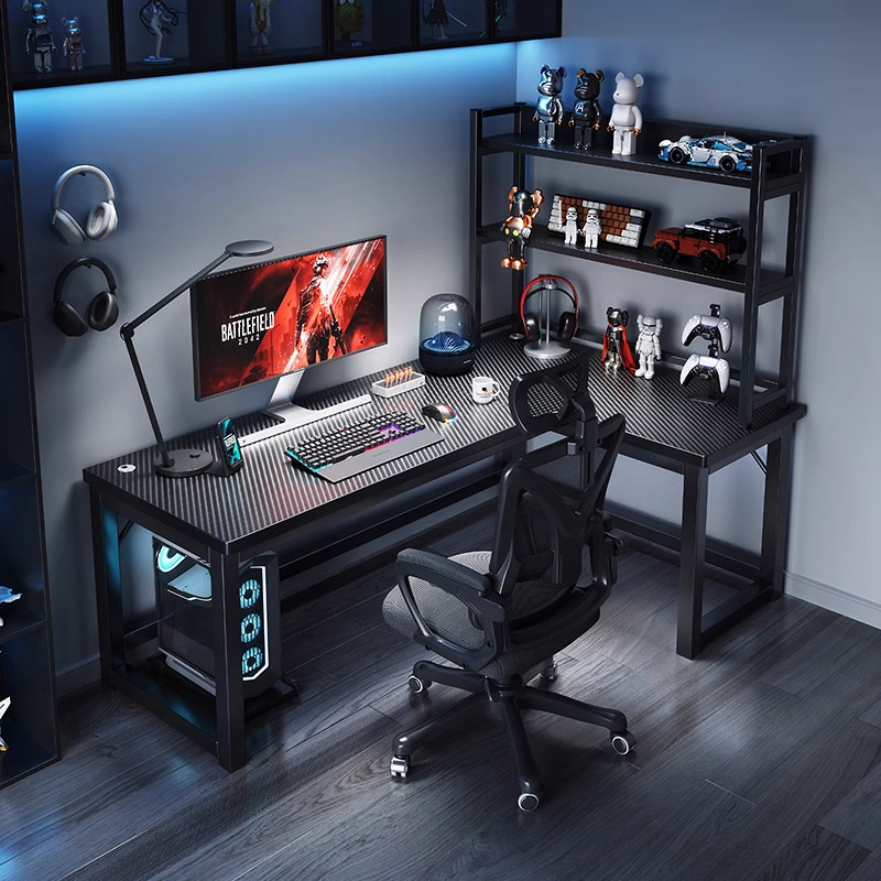 Corner Gaming Table Computer Table Desktop Home Double Desk Bookshelf Bedroom Corner Table Office Desk Workbench