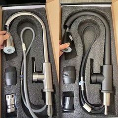 304ステンレスキッチン伸縮式野菜盆盤龍頭平三方引き出し式家庭用冷熱蛇口
