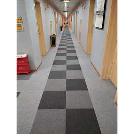 简约现代办公室写字楼方块拼接地毯纯色简约化纤现代@