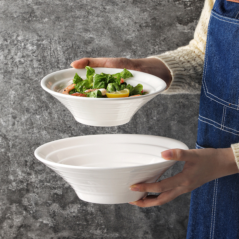 Cerámica japonesa de color sólido Douga cuenco de fideos