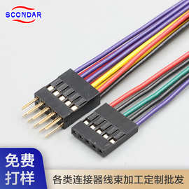 5p杜邦2.54公对母延长线10p单双排彩排40p端子线1p定制线束加工厂