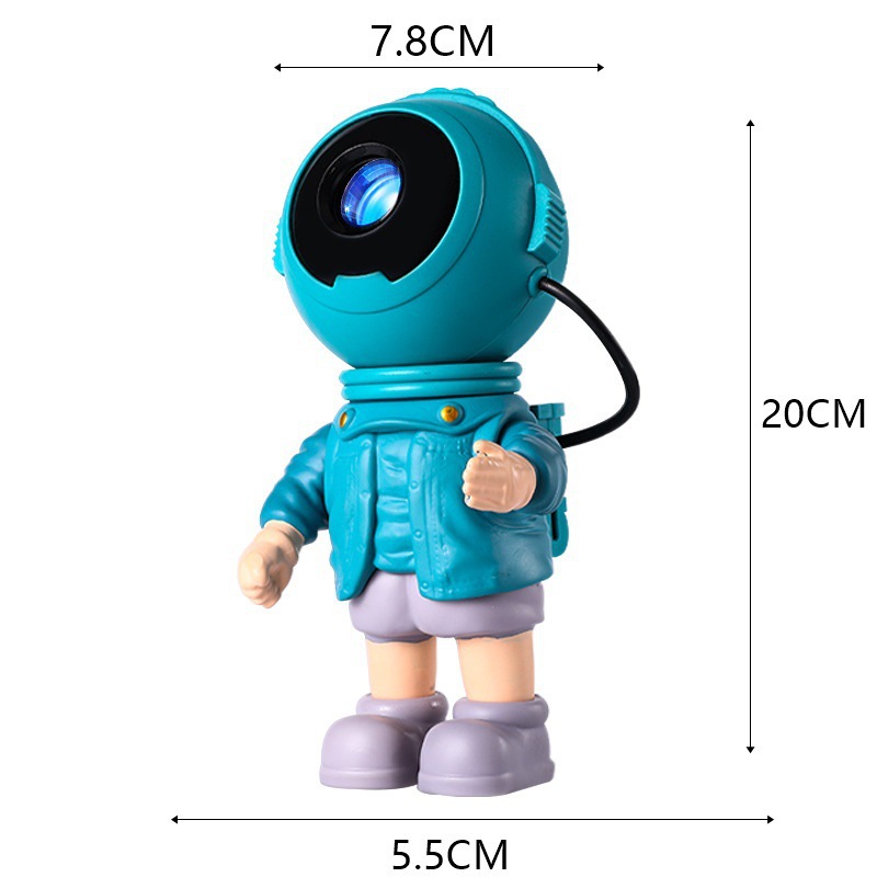 Lámpara proyectora creativa de astronauta con cielo estrellado, luz nocturna decorativa de ambiente