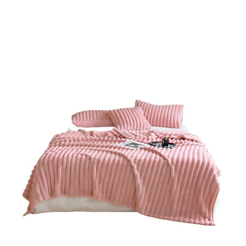 Exportación transfronteriza comercio exterior 2024 nueva moda multifuncional manta de lana de conejo manta de lana de leche manta de lana francesa