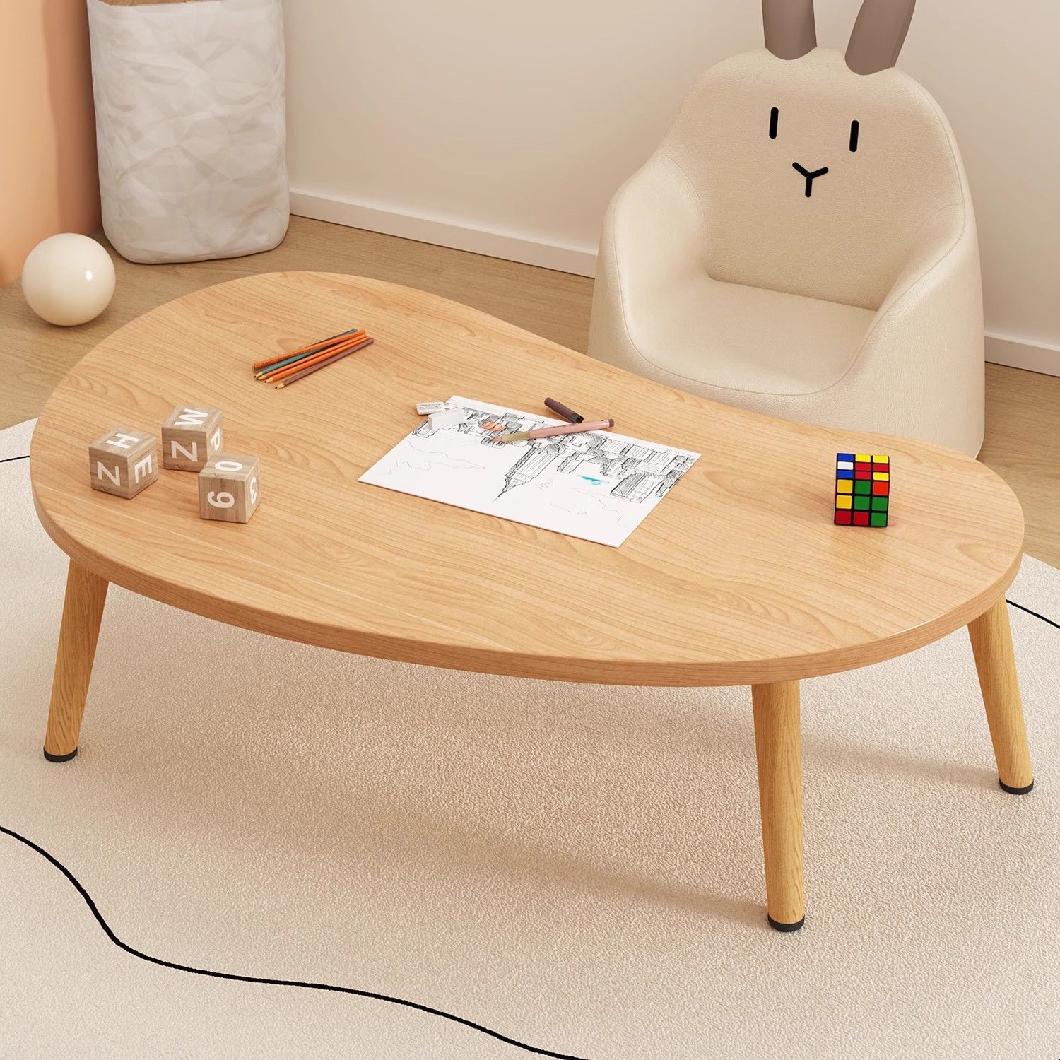 Children's Study Table Kindergarten Early Education Peanut Table Writing Table Toy Small Desk Baby Bedroom Reading Small Table