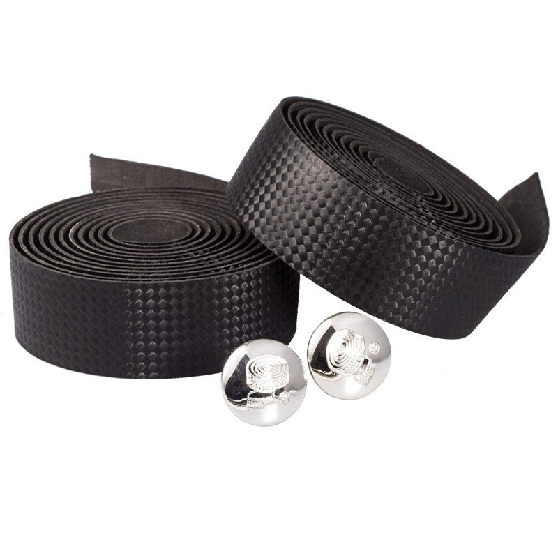 Carbon Fiber Texture Road Bicycle Tie Snakeskin Handlebar Strap Anti-Slip Wear-Resistant Handlebar Strap Cycling Equipment