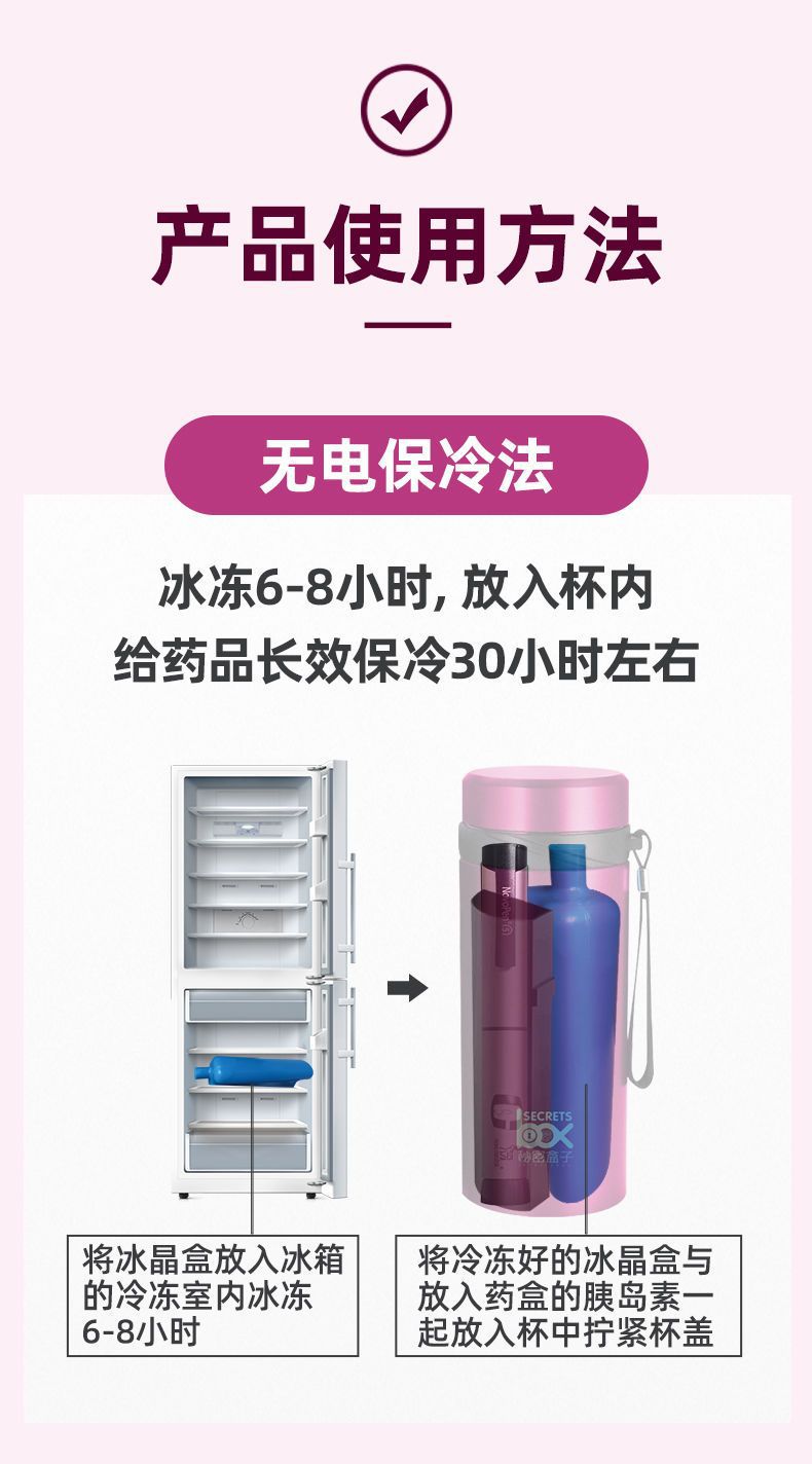 Secret box insulin refrigerated box portable travel car mini refrigerator small mini medicine portable refrigeration