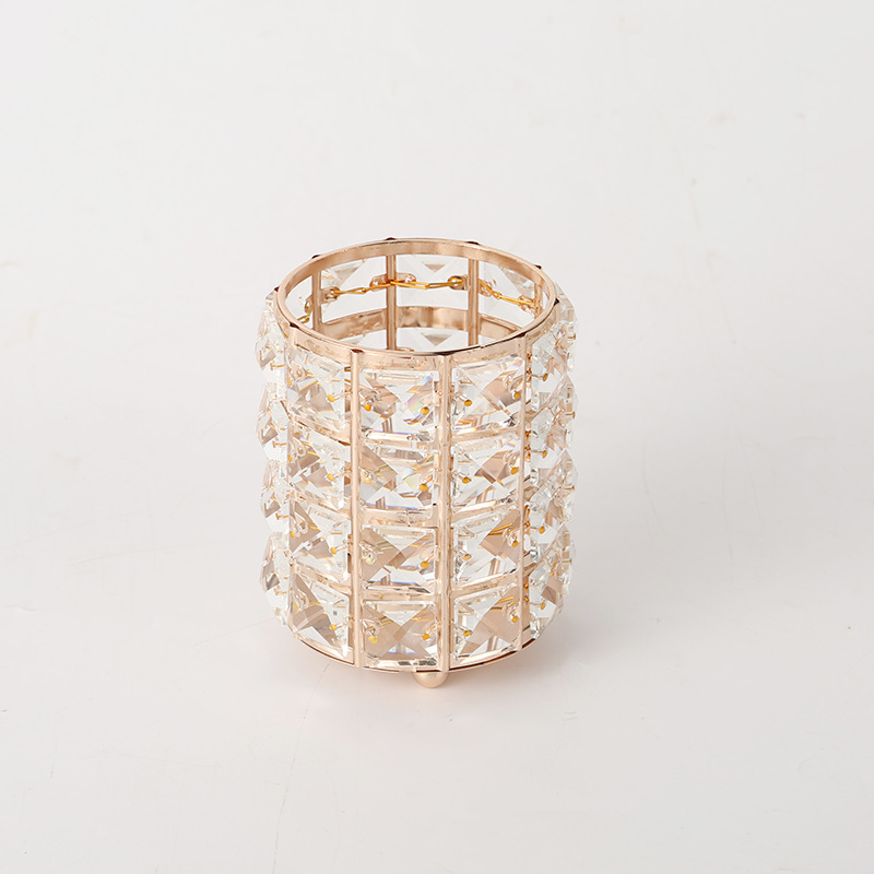 Nordic INS estilo de escritorio decoración maquillaje cepillo Cubo de almacenamiento cubo titular de la pluma de cristal modelo de hierro decoración de la habitación