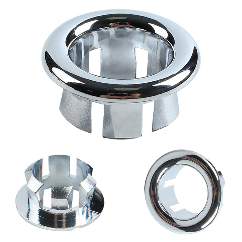 Electroplated Sink Hole Cover Overflow Ring Decorative Cover Drain Cover Hole Bathtub Kitchen Sink Plug Plug Universal Accessories