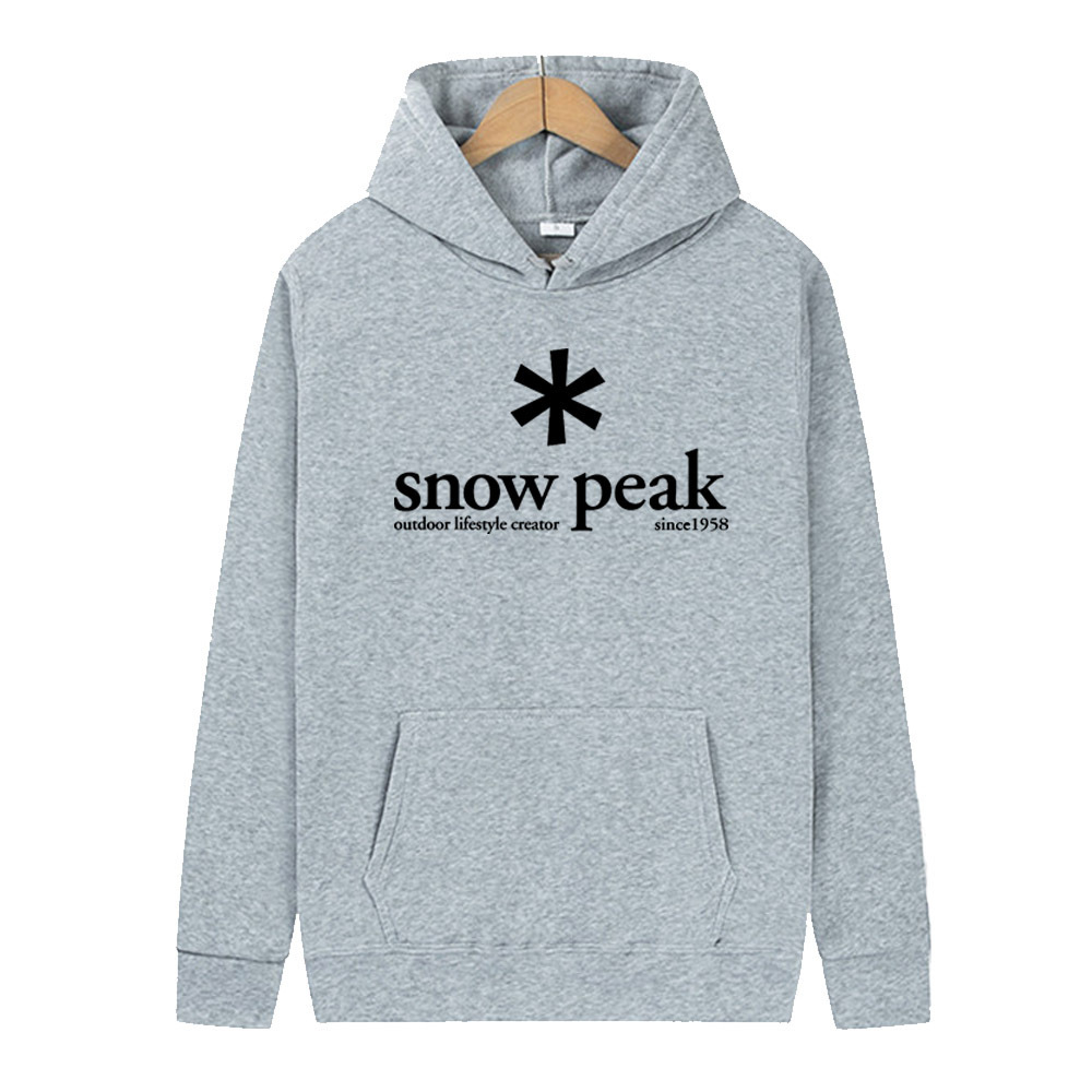 Snowflake pattern "snowpeak" carta print drawstring hooded