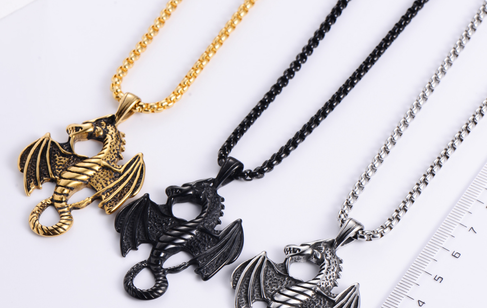 13g Weight 18K Gold Plated Plating Material No Inlaid Inlay Material 304 Stainless Steel Chain Material 304 Stainless Steel Material Animal Pattern Men'S Gender Animal 304 Stainless Steel No Inlaid 18K Gold Plated Men'S 11