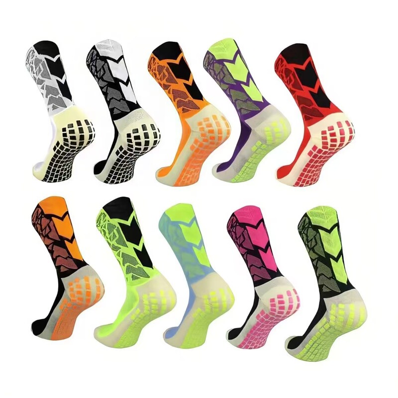 Mid-Tube Camouflage Football Socks Thickened Towel Bottom Sweat-Absorbent and Deodorant Glue Anti-Slip Football Socks Sports Socks Antibacterial and Deodorant