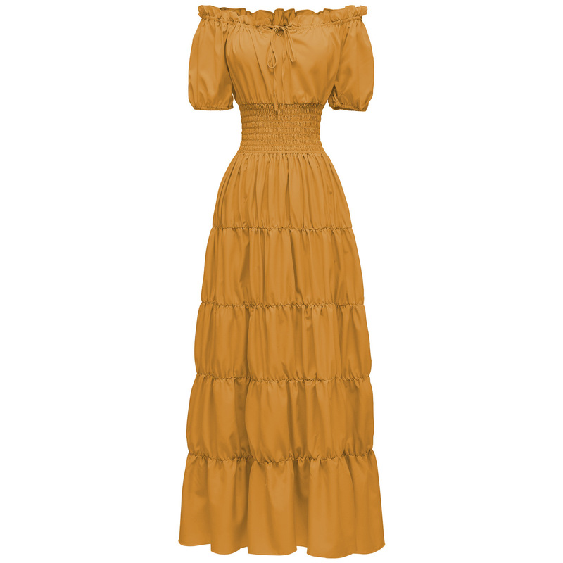 Medieval Renaissance Ladies Long Dress Stage Halloween COS Cosplay Retro Costume Q324