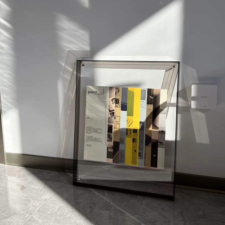 亚克力相框海报画框diy挂墙展示框中空相框正方形双面相框画框夹