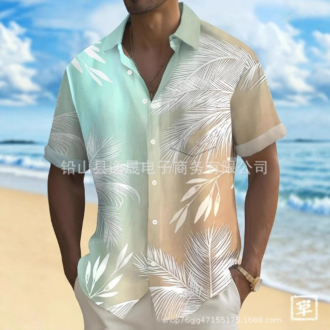 2025 European and American Men's Clothing Spring and Autumn New Casual Trendy Men's Short-Sleeved Shirts Large Size Shirts 3D Printed Shirts 2025 European and American Men's Clothing Spring and Autumn New Casual Trendy Men's Short-Sleeved Shirts Large Size Shirts 3D Printed Shirts